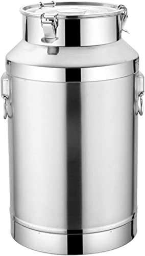 SmPinnaA 4–8 L Milchkanne Aus Edelstahl, Milcheimer, Weineimer, Ölfass, Teekanister, Tragekrug Mit Versiegeltem Deckel, Kleine Kapazität Zur Flüssigkeitslagerung,4L