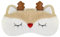 Mezeic Augenmaske für Schlafen, Weihnachten Rentier Schlafmaske 3D Süße Tiere Augenbinde Augen Abdeckung Plüsch Nachtmaske für Kinder Mädchen Reisen Nickerchen (Weihnachten Rentier,Weiß)