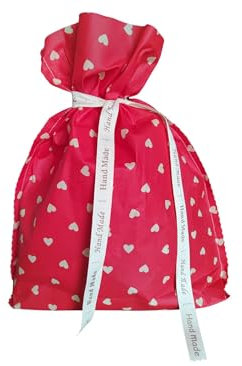 Bienenwachs beutel für Lebensmittel, Backwaren, Obst und Gemüse | Wiederverwendbare Bags für frische Lebensmittel | 100% Natürlich Umweltfreundliche Lagerung (Herzen, 30x40cm)