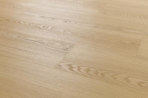 Woodric Klick-Vinylboden Eiche Natur - 4mm/0.55mm, 100% wasserdicht, kratzfest, ideal für Fußbodenheizung, 2,24 m²/Paket, authentische Holzoptik