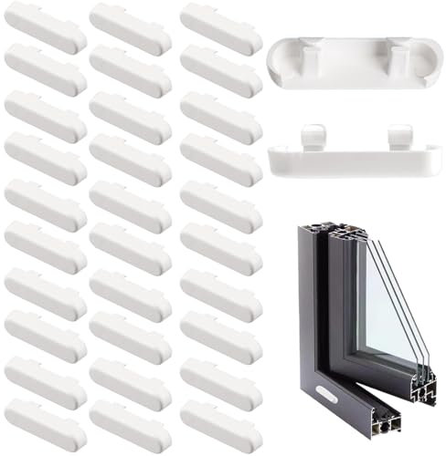 30 Pcs Weep Hole Covers, 25mm White Upvc Window Sill End Caps Double Glazing Caps Abs Plastic Decorative Cover Window Cill End Caps Replacement For Windows Accessories