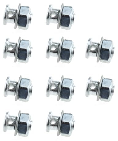 MTQY 10PCS 12.5mm Brake Cable Adjuster Clip Bicycle Cantilever Brake Foot Bolt with Nut and Washer for Motorbike Brakes and Lock