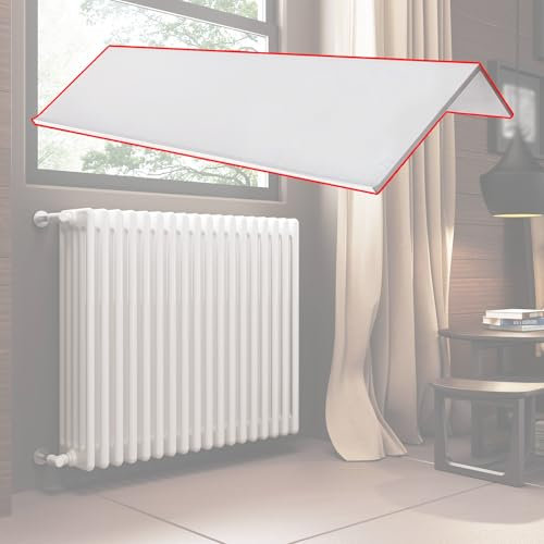 FSPHDX Radiator Shelf Rectangular Over The Radiator Heater Shelf, Radiator Covers For Cast Iron Radiators Top 30 40 50 60 70 80 CM, Shelving Over Radiator With Stainless Steel Bracket(80cmx14.5cm)