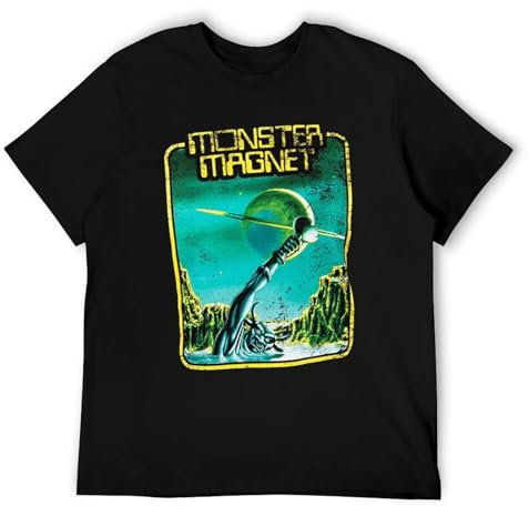 Monster Magnet Band Gift for Fans Cotton Black Unisex Tee Shirt MM429 Black Black