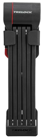 TRELOCK FS 480/100 COPS Faltschloss – Länge 100 cm – Sicherheitsstufe 12 – inkl. X-Press Halter – Fach für Tracking Tag, Schwarz