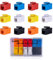 GeeekPi Cat6 RJ45 Keystone Jack Insert, 12-Pack Multi-Colour Set, Gold-Plated Pins