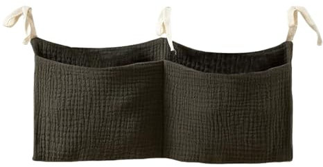 Zunetsutock Smart Parenting Helper Aufbewahrungskorb, Nachttischtasche für Wiege, leichte Organisation für Bücher, Milchflaschen, Feuchttücher und Zubehör, schnelle Installation und