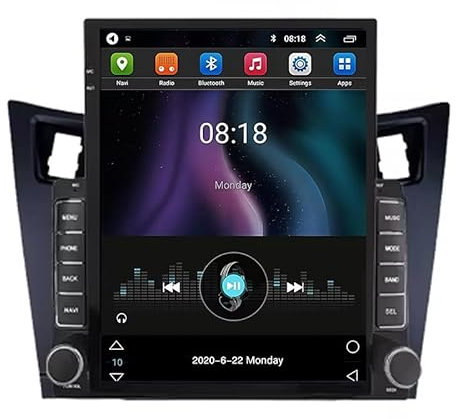 ZUBIX per Toyota Yaris 2008-2011 Autoradio Android Double DIN, Touchscreen da 9.7 Pollici, Controllo del Volante, Collegamento allo Specchio con Bluetooth, Navigazione,8 Core 4G+WiFi 8G+128G