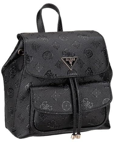 GUESS sac à dos de loisirs Cresidia II Flap Backpack Black Logo noir