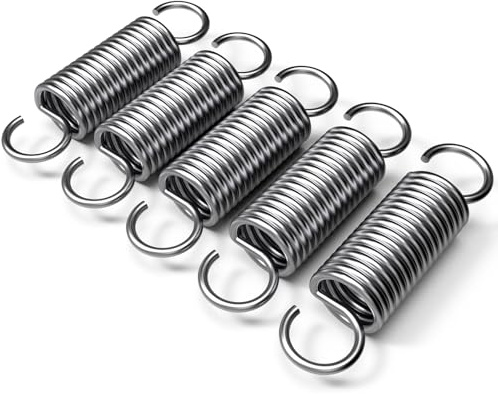Sturiz 5 Stück Zugfedern mit Haken Spannfeder Feder Edelstahl Rückholfeder Stahlfeder Spannfedern mit Haken 2.2 x 15 x 50mm Zugfedern ösen Spiralfeder Metallfeder Spannfeder für Sonnensegel Garagentor