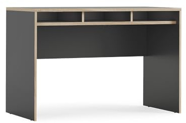 Vicco Schreibtisch Tetrix, Anthrazit, 112 x 55 cm mit 3 Fächern
