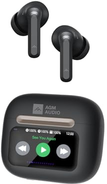 AGM Buds 9 In-Ear Bluetooth Kopfhörer,Drahtlose Kopfhörer mit Individuellem Sound,6H+24H Akkulaufzeit,ANC + ENC-Anrufgeräuschunterdrückung,Drahtloses Laden,Type-C-Laden,Tastensteuerung