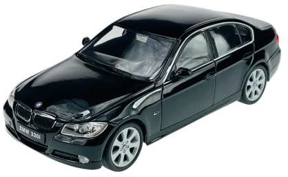 Welly Modell Auto Kompatibel mit BMW 3er 3 Er 330i 330 i 2006 Schwarz E90 E 90 Limousine 1/24 1:24 Metall Modell Auto Die Cast Neu im Kasten 22465