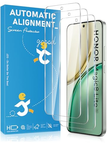 WILLONE Protection D'écran pour Honor Magic 8 Lite 5G 6,79 Pouces, Verre Trempé 3 Pièces, 9H Dureté, Anti-empreintes digitales, Sans Bulle