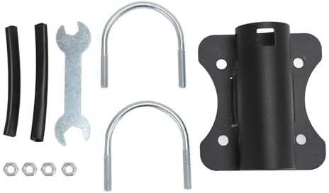 Kit de fixation en acier inoxydable pour mât, avec fixation en forme de U, pour antenne parabolique sur toit, camping-car ou bateau.