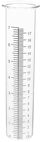 OATIPHO Borosilikatglas Regenmesser Ersatzrohr, 7 Zoll, Transparent | Regenmesser für Rasen, Präzise Niederschlagsmessung, Klare Skala, Wetterfestes Ersatzglas für Garten