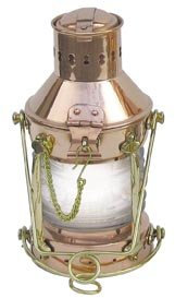 Ankerlampe Kupfer/Messing, elektrisch 230V, H: 24cm, Ø: 12cm