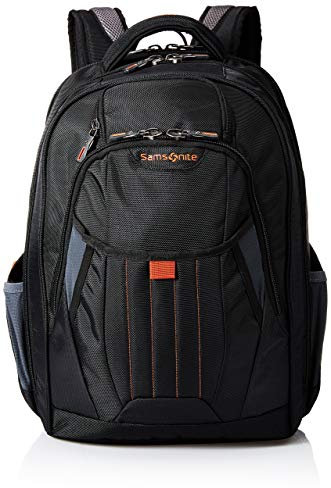 Samsonite Tectonic 2 Large Backpack, Black/Orange, 18 x 13.3 x 8.6, Tectonic 2 Large Backpack