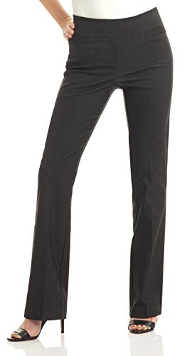 Rekucci Women's Ease into Comfort Boot Cut Trouser, Grey Dk Charcoal, 16