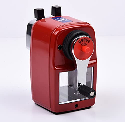 Helix Metal Desktop Pencil Sharpener - Red Body