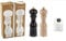 Dekomiro Peugeot Paris Pfeffermühle Schoko + Salzmühle Natur 22 cm im Set mit 100 gr. Salz Geschenkverpackung