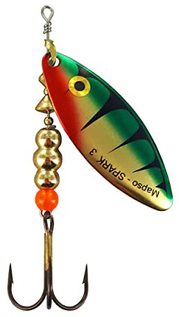 MAPSO- Pack de 5 Cucharillas de Pesca SPARK-3-ONV-R, 11,50 GMS