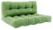 Vicco Palettenkissen Set Flocken, Outdoor Kissen, Grün, 120 x 80 cm 2 Teile