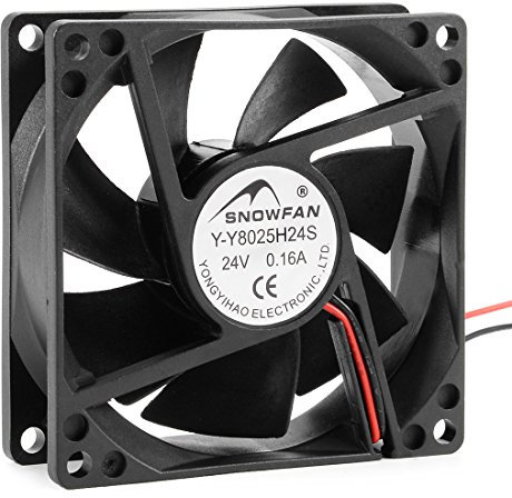 sourcing map 80mm x 80mm x 25mm 8025 24V DC Cooling Fan with Long Life Sleeve Bearings