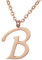 Morella Collana da Donna in Acciaio Inox Oro Rosa con Ciondolo Lettera B