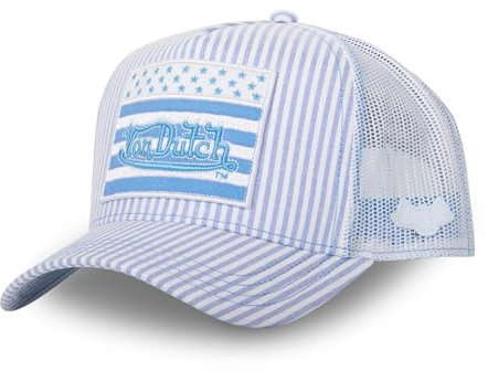 Von Dutch Kappe für Damen und Herren, Flag, Trucker-Kappe, verstellbar und authentisch, blau, Einheitsgröße