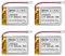 4pcs EEMB Batterie 3.7V 820mAh 653042 Batterie Lipo 3.7V Rechargeable avec connecteur JST (UL Certification) Assurez Vous Que la polarité de l'appareil Correspond à la Batterie Avant de l'acheter!