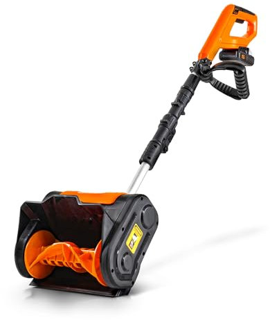 SuperHandy Souffleuse à neige/pelle électrique sans fil rechargeable CC 20 V, portable, légère | 25,4 cm de largeur 12,7 cm de profondeur, distance de lancement de 7,6 m, 136,1 kg par min