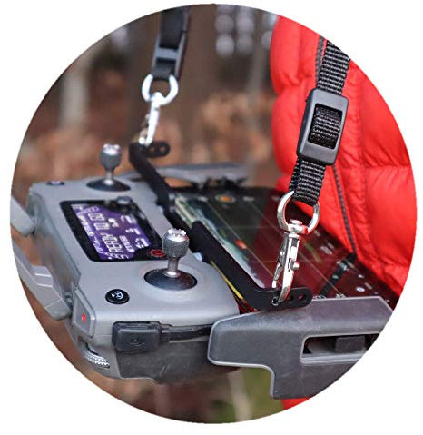 Roboterwerk Schultergurt (DJI Mavic (2) Spark Air) Aluminiumrahmen mit Neopren Lanyard, schwarz eloxiert