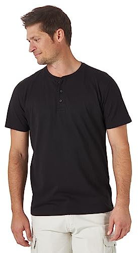 Wrangler Authentics Authentics Henley T-Shirt À Manches Courtes pour Homme Chemise Homme (Lot de 1)