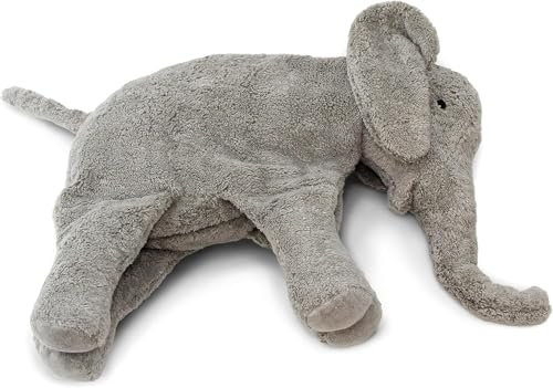 Großer SENGER NATURWELT Kuscheltier-Elefant, Grau I Kuscheliger Begleiter, geeignet ab 3 Monaten I GOTS-zertifiziertes Plüschtier mit herausnehmbarem Wärmekissen zum Erhitzen oder Kühlen