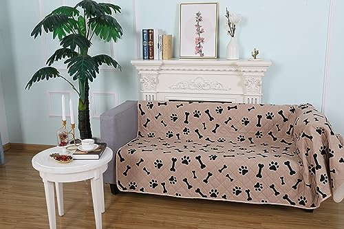 nanbowang Wasserdichte Decken für große Hunde, Hundebett-Bezüge, wasserabsorbierende Trainingspads (6882 Beige)