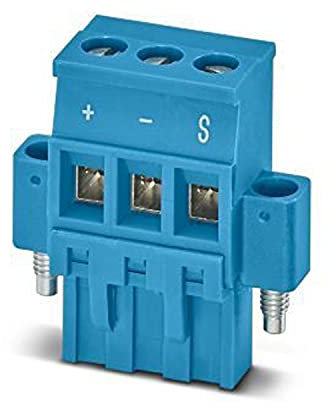Phoenix Contact Steckbarer Klemmenblock Steckverbinder 3-Kontakte 5.08mm-Raster, Packung a 50 Stück