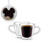JoyJolt Disney Mickey Mouse 3D Espresso Cups 5.4oz. Glass Set of 2 Insulated Double Wall Coffee with Design. Cup Set. Unique Mugs, by JoyJolt., Transparent