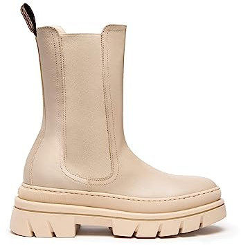 Nero Giardini I206066D Stivaletti Chelsea Donna in Pelle - Avena 39 EU