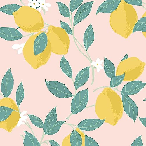 Envy Feeling Fruity Blush Wallpaper | Paste The Wall Application | Pink Leaf Wallcovering | Eco-Friendly