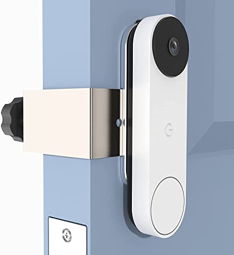 Aokicase Anti-Theft Google Nest Doorbell Mount, No-Drill Wall Mount Holder for Google Nest Doorbell, Silver Grey