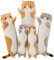 Bobomon Katze Kuscheltier stofftier Katze langes Kissen riesen XXL Kawaii groß plüschtier plüschkatze Cute seitenschläferkissen cat plushie (Gelb, 130cm)
