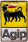 LUCKYLINDE Plaque en métal gaufré adaptée pour les amateurs d'AGIP, atelier, garage, station d'essence, voiture ancienne, 20 x 30 cm (AGIP)