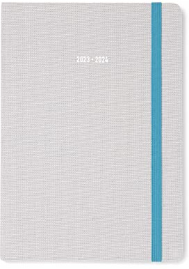 Letts Raw akademischer Terminplaner 2023/2024, A5, Wochenansicht, Grau