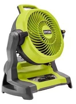Ryobi ONE+ PCL851B kabelloser 18 V Ventilator mit Eimerdeckel (nur Werkzeug, Akku und Ladegerät nicht im Lieferumfang enthalten), Gelb/Schwarz, Größe M