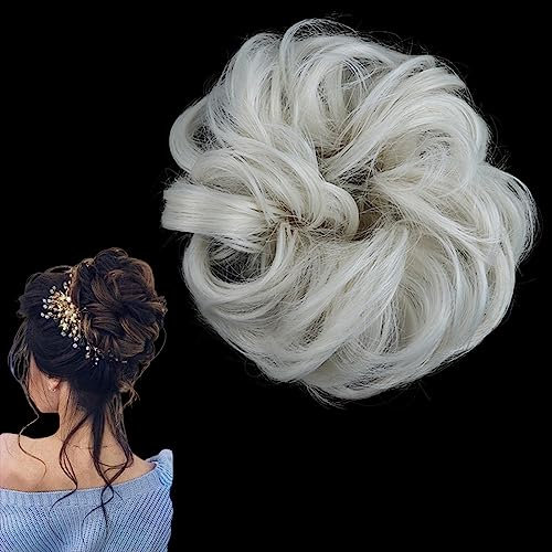 prinfantasy Haar Extensions Zum Einflechten Clip-In Hair Extensions Haarteile Hair Extensions Ponytail Haarteil Dutt Haarknoten Hochsteckfrisuren Haarverlängerung für Frauen Bleichmittel FQ039