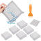 15 Stück Abflusssieb Haarsieb Dusche Abflussabdeckung für Badezimmer Abfluss Haarfänger Duschabfluss Mesh Aufkleber Boden Abfluss Quadrat Abflussschutz Aufkleber Abflusssieb für Duschen Badewannen