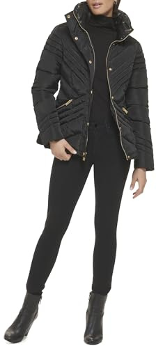 GUESS Piumino da donna di peso medio, Nero freddo, Small