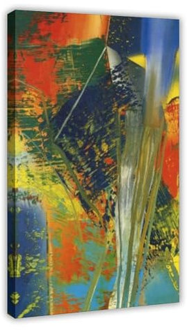 HOBIVA Gerhard Richter's Work Ölgemälde Künstlerdrucke 63 Leinwand Poster Wandkunst Dekor Druck Bild Gemälde für Wohnzimmer Schlafzimmer Dekoration Rahmenstil 50 x 75 cm