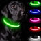 Nepfaivy Leuchthalsband Hund USB Aufladbar - Hundehalsband Leuchtend mit Verstellbarer Länge für Mittelgroße bis Große Hunde, LED Halsband Hund mit 3 Beleuchtungsmodi für Nacht Sicherheit, (Grün-M)